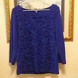 Cable and Gauge Royal Blue Top